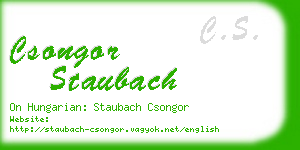 csongor staubach business card